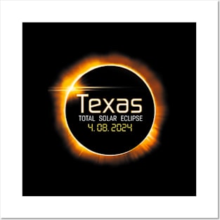 2024 Solar Eclipse Texas Usa Totality Posters and Art